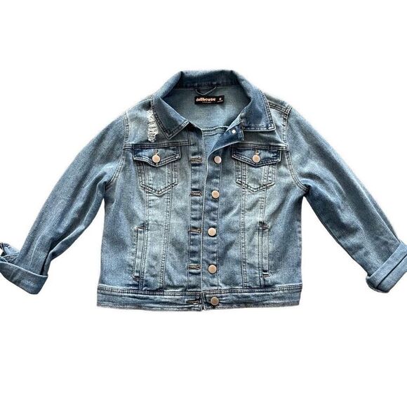 Dollhouse Jean Jacket Distressed Button - Picture 1 of 7